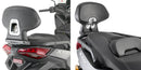 Yamaha X-Max 300 [GIVI] - Passagerarens ryggstödsenhet tillåter inte montering av bärare och väska