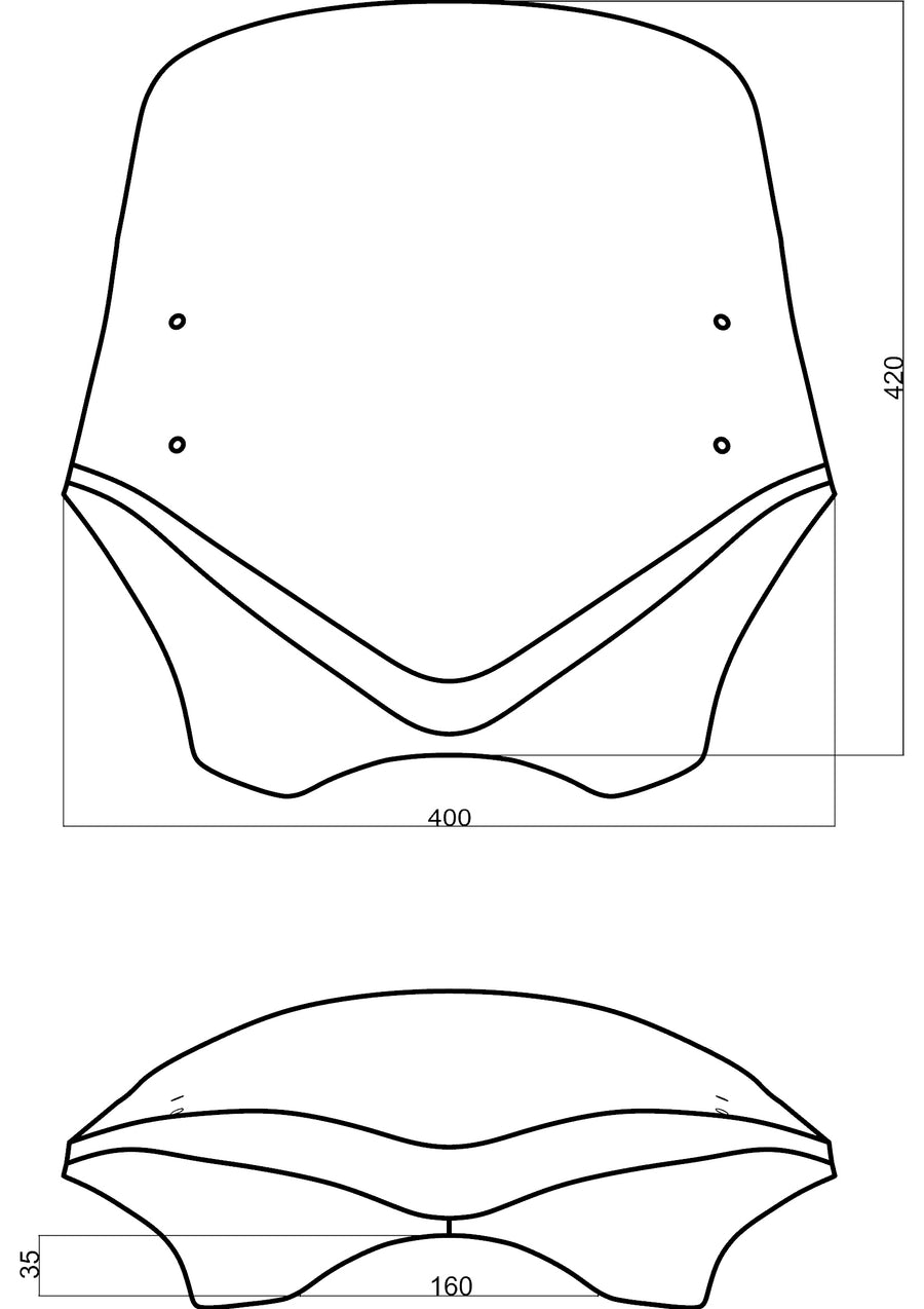 BMW V-FLOW-skärmtyp "C" -V-flödesskärm "C"
