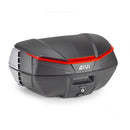 V49 AIR Monokey toppfodral med Wingflow-system – svart, med röd reflektor, 49 liter