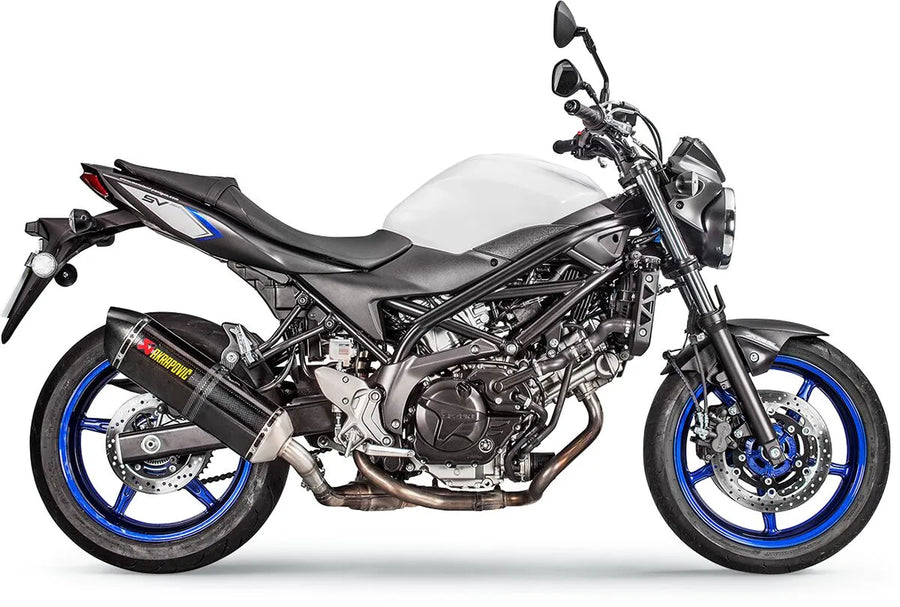 Suzuki SV 650 [AKRAPOVIC] - Kolfiber Final Silver Dampers