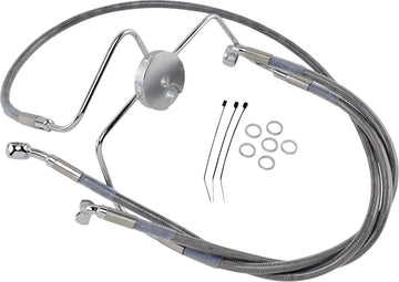 harley davidson flhri [DRAG SPECIALTIES] – Edelstahl-Bremsleitungs-Kit in verlängerter Ausführung