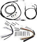 harley davidson flstc [BURLY BRAND] – Komplettes Schwarzes Vinyl-Lenkerzug-/Leitungskit für Ape Hanger-2