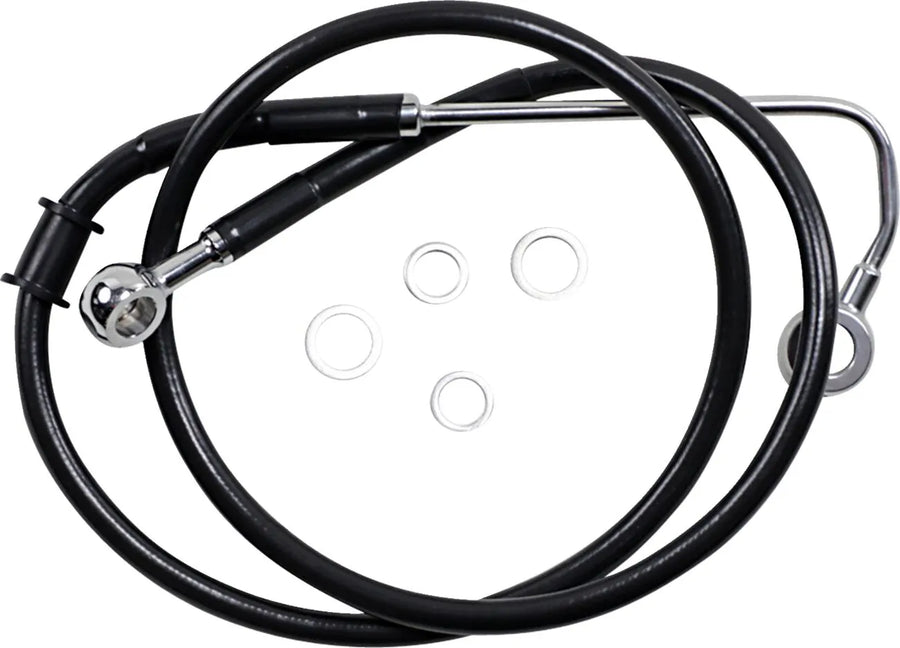 harley davidson flstc [DRAG SPECIALTIES] - Förlängd bromsledning i rostfritt stål
