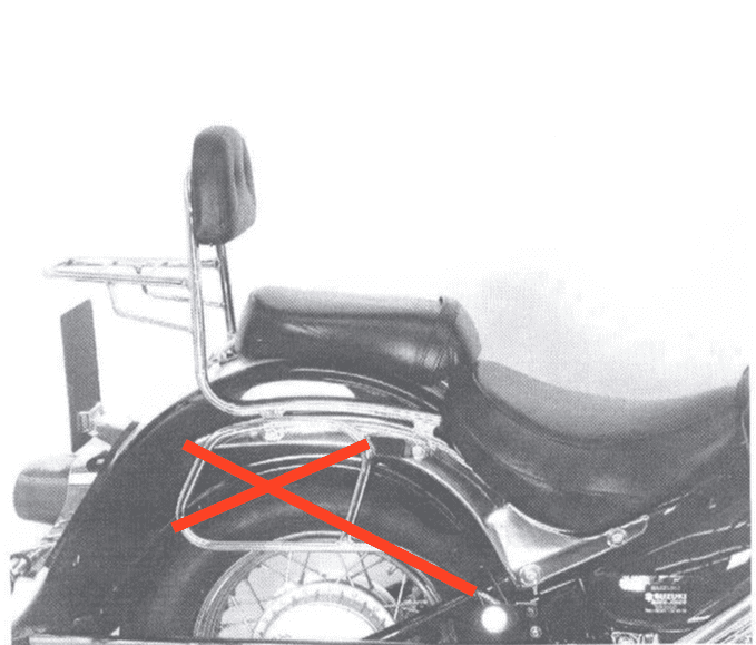 Suzuki VL 800 Intruder Vo [2001-2016] - Sissybar ohne Gepäckbrücke