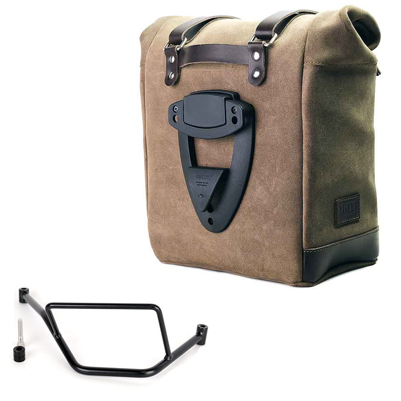 BMW F 450 GS [2026-] - Seitentasche Scram aus Spaltleder 22L-30L + Rahmen rechts