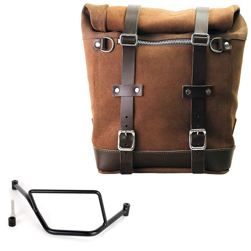 BMW F 450 GS [2026-] - Seitentasche Scram aus Spaltleder 22L-30L + Rahmen rechts
