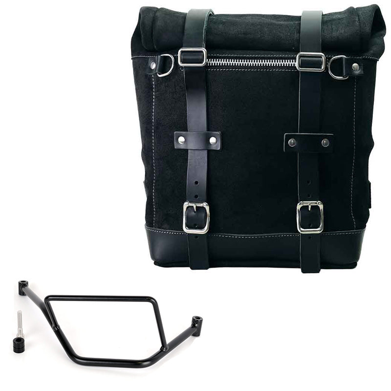 BMW F 450 GS [2026-] - Seitentasche Scram aus Spaltleder 22L-30L + Rahmen rechts