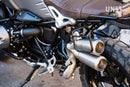 BMW R nineT 1200 Urban G/S (niedriger Auspuff) [2017-2023] - Scram Seitentasche in Canvas 22L-30L + Double NineT Hilfsrahmen
