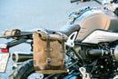 BMW R nineT 1200 Urban G/S (niedriger Auspuff) [2017-2023] - 22L-30L Scram Satteltasche aus Spaltleder + Rahmen der NineT Serie