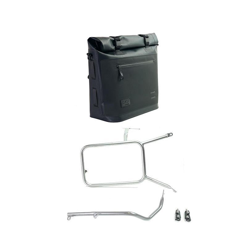BMW R nineT 1200 Roadster [2014-2023] - Khali Seitentasche aus TPU 35L - 45L + Aluminiumplatte mit rechtem Rahmen