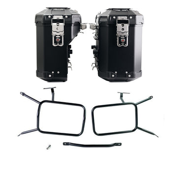 BMW R nineT 1200 Roadster [2014-2023] - Atlas Aluminium-Taschenpaar 39L+32L + Atlas Aluminium Taschenrahmen