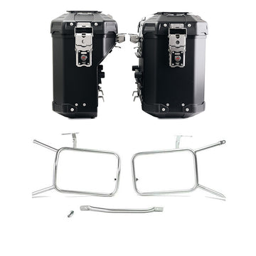 BMW R nineT 1200 Scrambler [2016-2023] - Atlas Aluminium-Taschenpaar 39L+32L + Atlas Aluminium Taschenrahmen