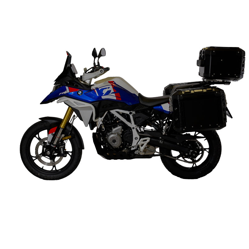 BMW F 450 GS [2026-] - Atlas Aluminium-Seitenkoffer-Set 48L + 41L + Atlas Aluminium-Satteltaschenrahmen