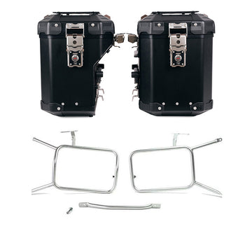 BMW R nineT 1200 Roadster [2014-2023] - Atlas Aluminium-Seitenkoffer-Set 48L+41L + Rahmen für Taschen aus Aluminium Atlas