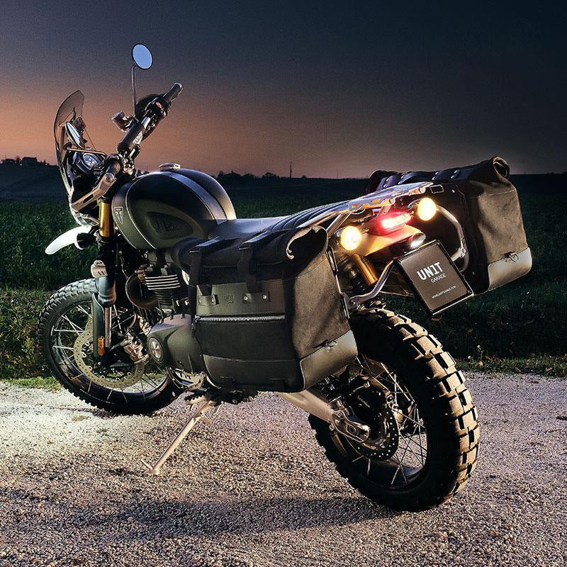 BMW F 900 GS [2023-] - Paar Cult-Seitentaschen aus Spaltleder 40L - 50L + Aluminiumplatte