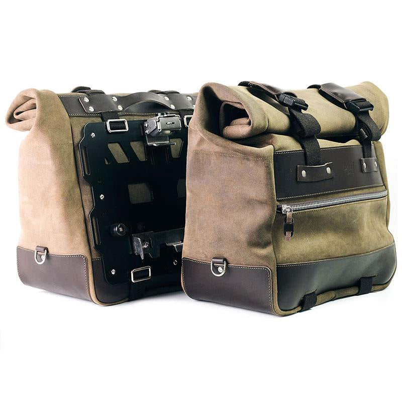 BMW F 850 GS [2018-2024] - Paar Cult-Seitentaschen aus Spaltleder 40L - 50L + Aluminiumplatte