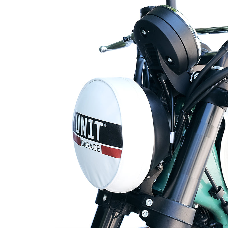 BMW R 12 nineT [2024-2026] - Strålkastarskydd i läder med logotyp