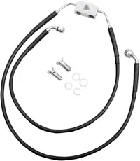 Harley Davidson Fxdwg [DRAG SPECIALTIES] – Verlängertes Bremsleitungs-Kit aus schwarzem Vinyl