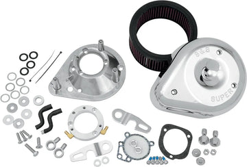 Harley-Davidson Xl 883 R Roadster [2004, 2009-2010, 2013] - Sidekick Luftfilter-Kit – Oberfläche: Silber – Bild 1