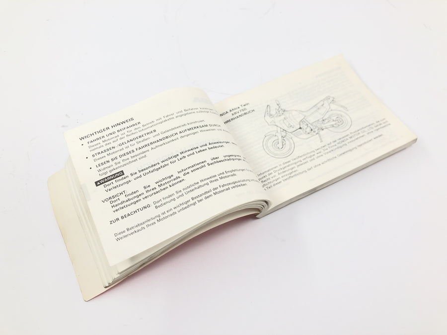 Honda XRV 750 Africa Twin RD04 [1990] - Fahrerhandbuch Bedienungsanleitung