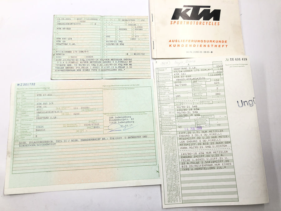 KTM 640 Adventure LC4 [2001] - Rahmen mit Papieren