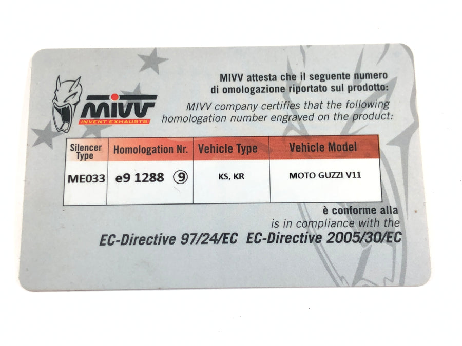 Moto Guzzi V11 Sport [1999] - Schalldämpfer Edelstahl  Endschalldämpfer Auspufftöpfe MIVV