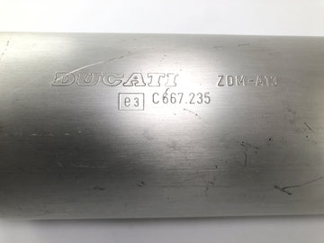 Ducati Monster M600 [1995] - Auspuff Endschalldämpfer Schalldämpfer rechts mit Gebrauchsspuren - 0