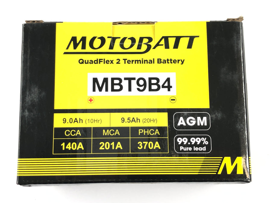 Olika modeller - batteri AGM startbatteri QuadFlex MBT9B4 underhållsfritt