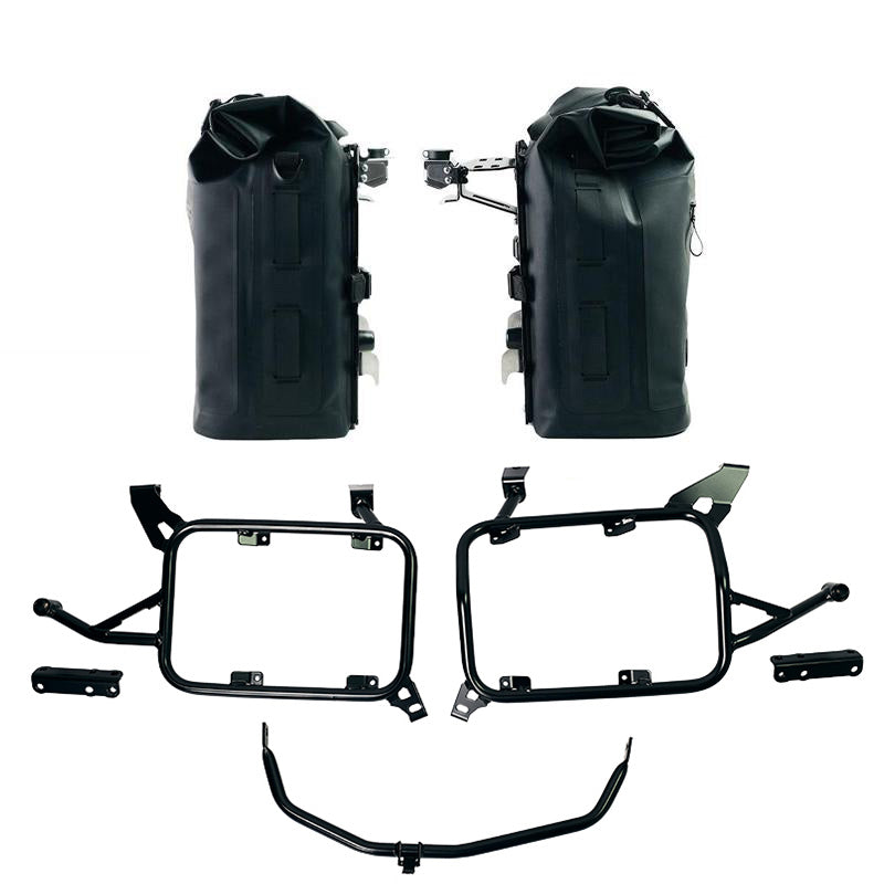 BMW F 850 GS Adventure [2019-2024] - Zwei Khali TPU-Seitentaschen 35 l – 45 l + Paar Aluminiumplatten + Alu-Kofferrahmen BMW F850GS + ADV