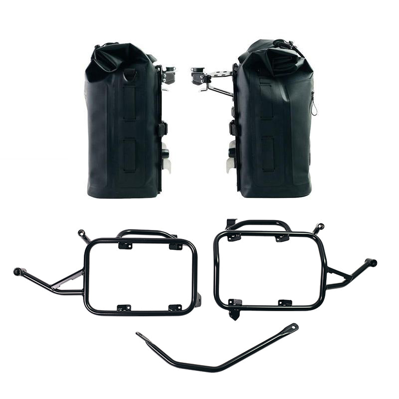 BMW F 900 GS [2023-] - Zwei Khali TPU-Seitentaschen 35 l – 45 l + Paar Aluminiumplatten + Aluminium-Kofferrahmen