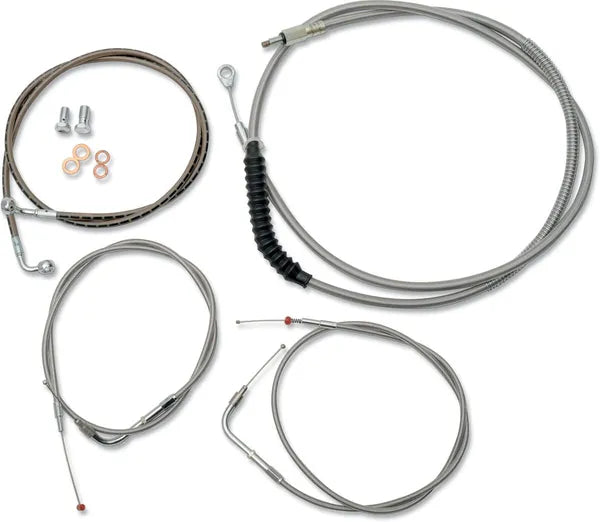 Harley Davidson Fxst [LA CHOPPERS] – Standard Edelstahl-ummanteltes Lenkerzug-/Bremsleitungskit