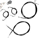 Harley Davidson Fltr [LA CHOPPERS] – Standard Schwarz Vinyl Lenkerzug/Bremsleitung Kit