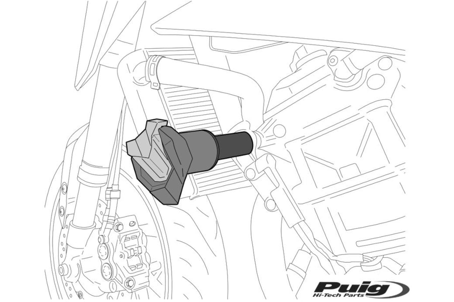 KAWASAKI NINJA 7 HYBRID [2025] – Sturzpads R19 – Schwarz