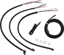 harley-davidson street bob [LA CHOPPERS] – Komplettes Edelstahl-geflochtenes Lenkerzug-/Bremsleitungs-Kit-2