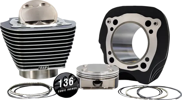 Harley-Davidson FLTRT 1868 Road Glide 3 114 [2025] - 132" Hochverdichtungs- / 136" Big Bore Kit – Oberfläche: Schwarz, Hervorgehobene Lamellen – Merkmal: +8,5 cm³ Kuppelvolumen – Bild 2