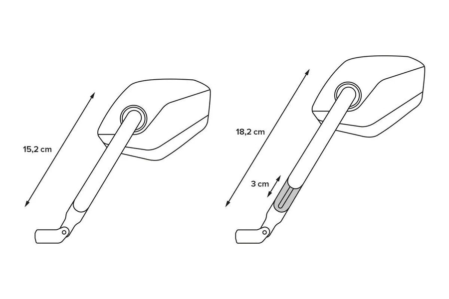 honda cb 600 f hornet [SW-MOTECH] – Sport Spiegel-Set, kurzer Spiegelarm