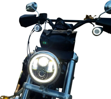 harley davidson sportster s rh 1250 s [CUSTOM DYNAMICS] – 5-3/4" LED-halo-strålkastare - 0