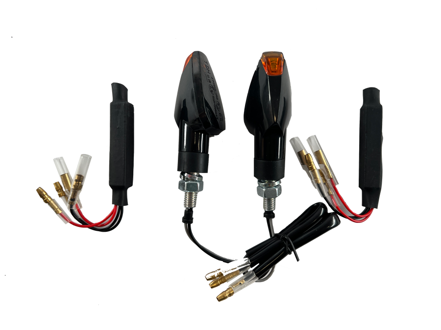 2 LED Indicators Black Resistors [E-Mark] - Kawasaki Versys 650 1000 W800