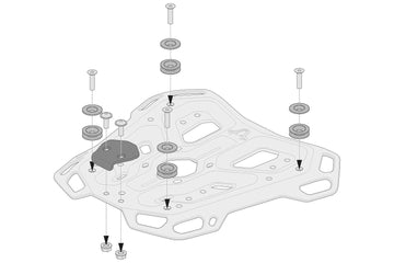 [SW-MOTECH] - Adaptersats för ADVENTURE-RACK bagagehylla, TRAX ADV/ION/EVO, svart – bild 2