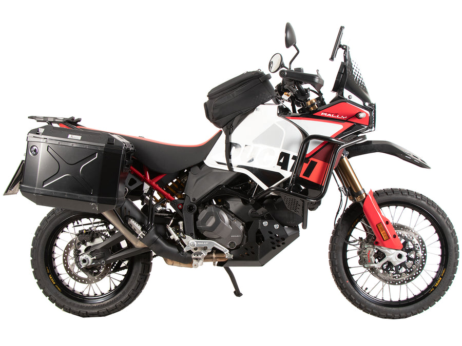 Ducati DesertX Rally [2024-2026] - Kofferträgerset Cutout schwarz inkl. Xplorer Cutout schwarz Kofferset