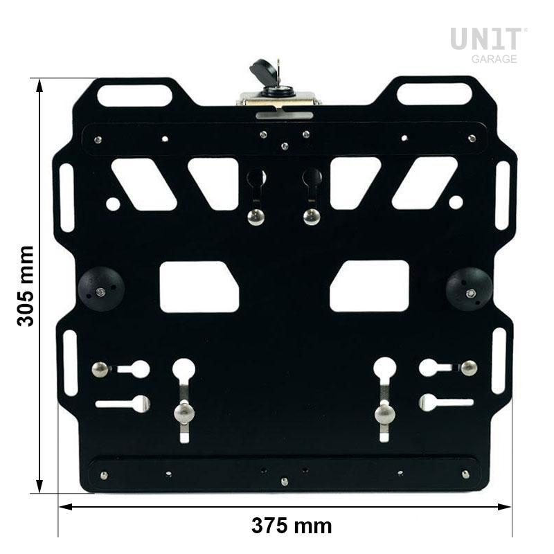 BMW R nineT 1200 Racer [2017-2020] - Aluminiumplatte + Schnellkupplung und Schloss aus Edelstahl