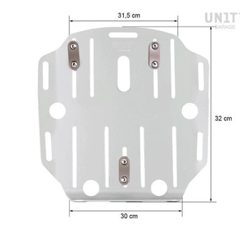 BMW R nineT 1200 Urban G/S (niedriger Auspuff) [2017-2023] - Aluminium-Taschenhalter mit verstellbarer Khali-Vorderseite in Hypalon