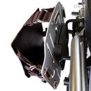 BMW F 900 GS [2023-] - Aluminium-Taschenhalter mit verstellbarer Lederfront und Schnellkupplung + Rahmen rechts