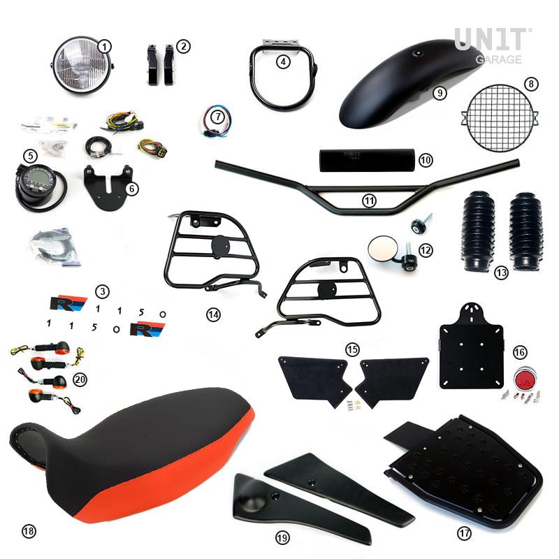 BMW R 1150 R [2000-2006] - BASIC Kit mit Rohr-Tankseitenverkleidungen