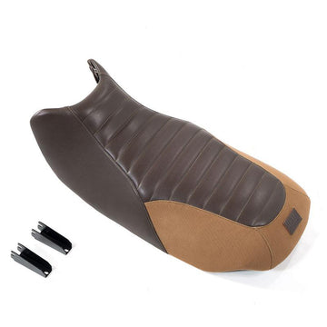 BMW R 1150 R [2000-2006] - Brunt läder och canvas sadel för