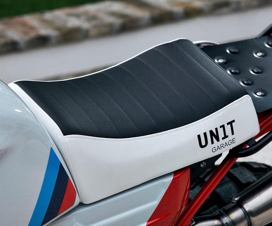 BMW R nineT 1200 Urban G/S (niedriger Auspuff) [2017-2023] - Vordere Sitzbank Kit nineT aus Sky Weiß/Schwarz