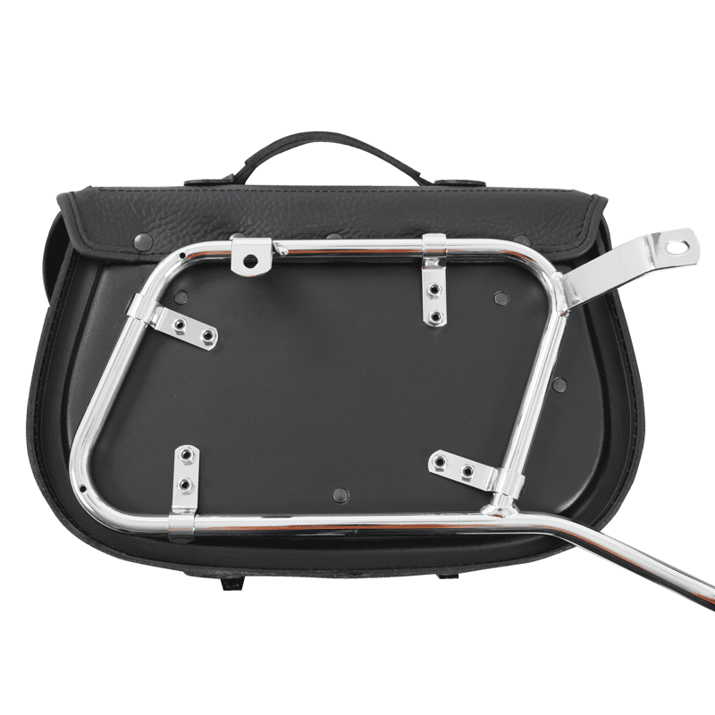 Motorradtasche [Hepco & Becker] - Leder Buffalo Custom rechts – Rohrpacktaschenhalter