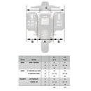 BMW R nineT 1200 Scrambler [2016-2023] - Kultige Seitentasche in Canvas 40L - 50L + Aluminiumplatte + rechter Rahmen für Atlas Aluminiumtasche